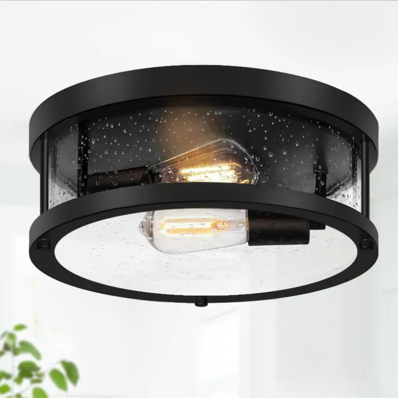 Lampara de techo con cristal estrellado