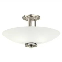 Lampara de techo con cupula de cristal de 60 cm