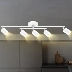 Lampara de techo direccional blanca