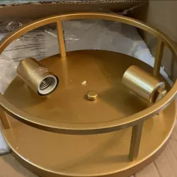 Lampara de techo dorada