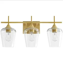 Lampara dorada para baño