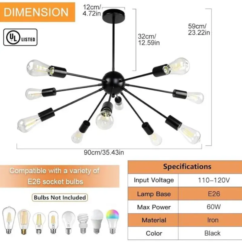 Lampara Colgante Sputnik COL-014
