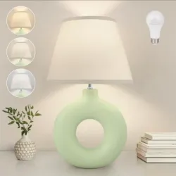 Lampara verde de mesa