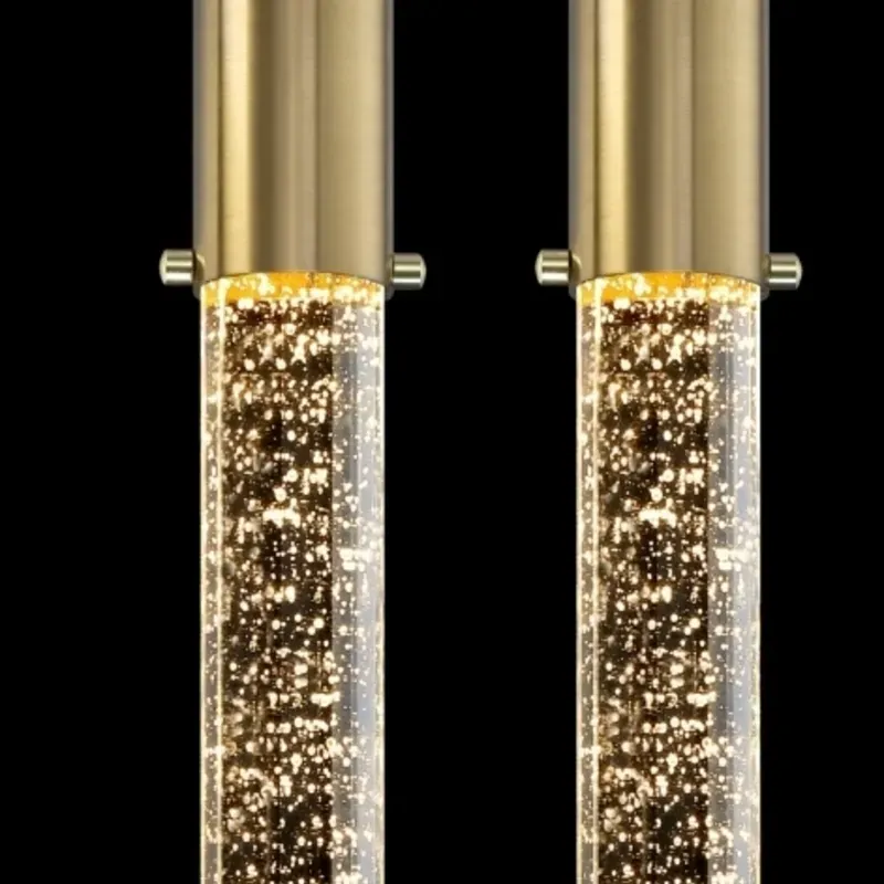 Lamparas colgantes led doradas