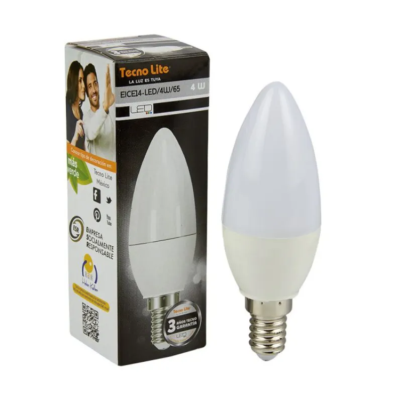Bombillo E12 3000K amarillo 