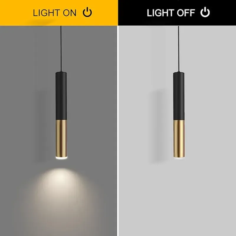Moderna lámpara colgante negra y dorada para isla de cocina, iluminación colgante de 1 luz, cable de luces ajustable, soporte de lámpara GU10 a juego, para sala de estar, dormitorio, comedor
