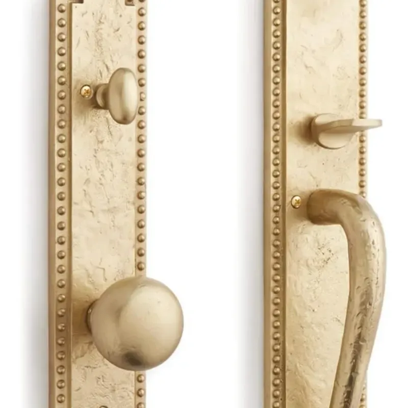 Picaporte vintage colonial dorado