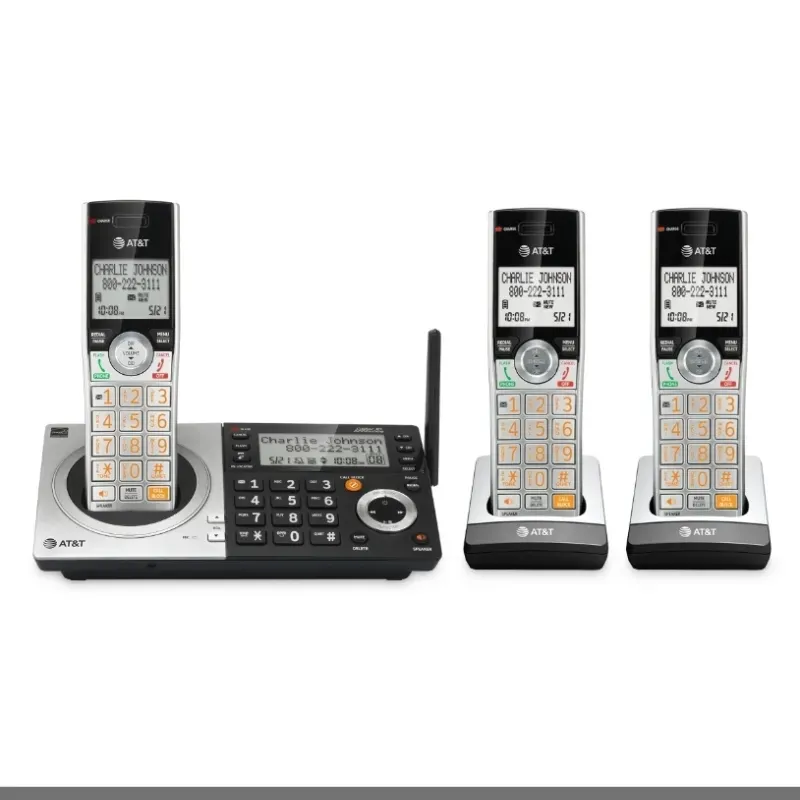 Teléfono inalámbrico AT&T de tres bases
