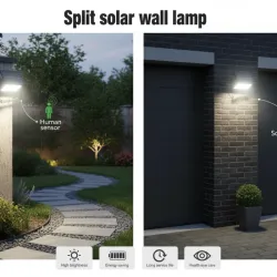 Lámpara solar con sensor 5 metros de cables 