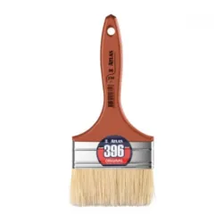 Brocha Económica Cerdas Naturales Blancas Espesor Simple 4" Atlas