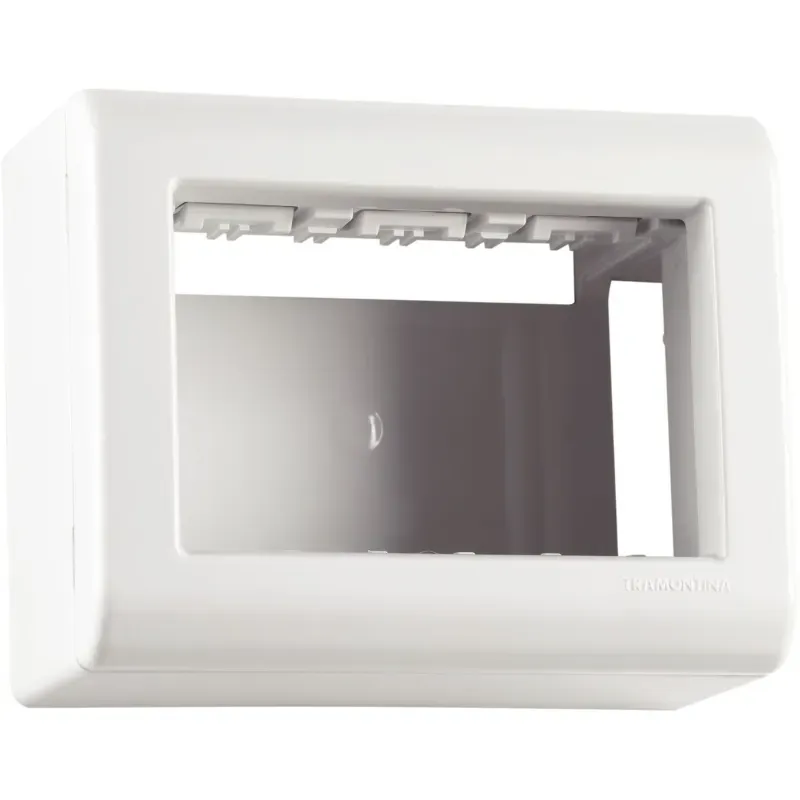 Caja y Tapa Blanca de 3 Puestos Lizflex Tramontina