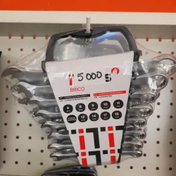 Juego de 8 llaves fijas y de estrella 