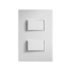 Interruptores de 2 vías con placa de montaje, color blanco. Referencia: 23260-90 2.   1710000004 