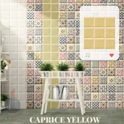 Losa cerámica Caprice yellow 15x15 cm  373703008