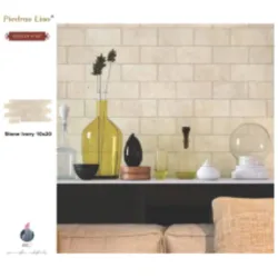 Losa cerámica Stone Ivory 10x20 cm 3737000824