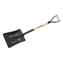 Pala cuadrada de acero con mango 