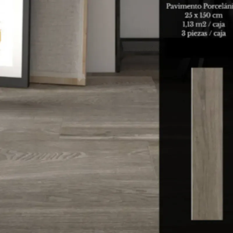 Pavimento porcelánico Acadia nogal NPLUS 25x150 cm 3737000245
