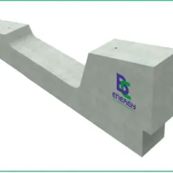 Soporte hormigón tipo bloque para soporte de paneles