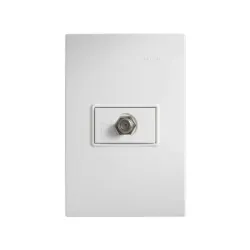 Toma coaxial TV, con placa color blanco. Referencia: 23476-90.   1710000014   