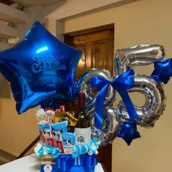Ancheta básica con globos de números