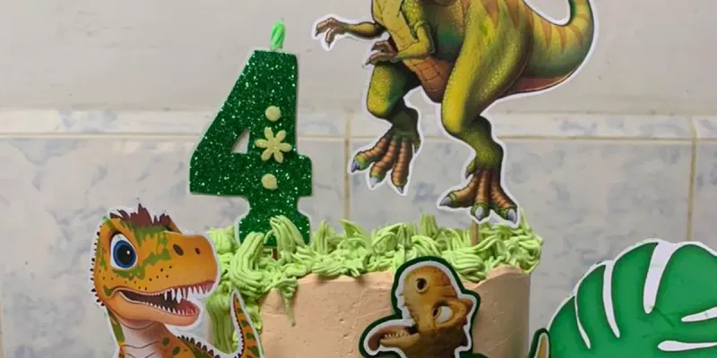 Decoración de cake de dinosaurios