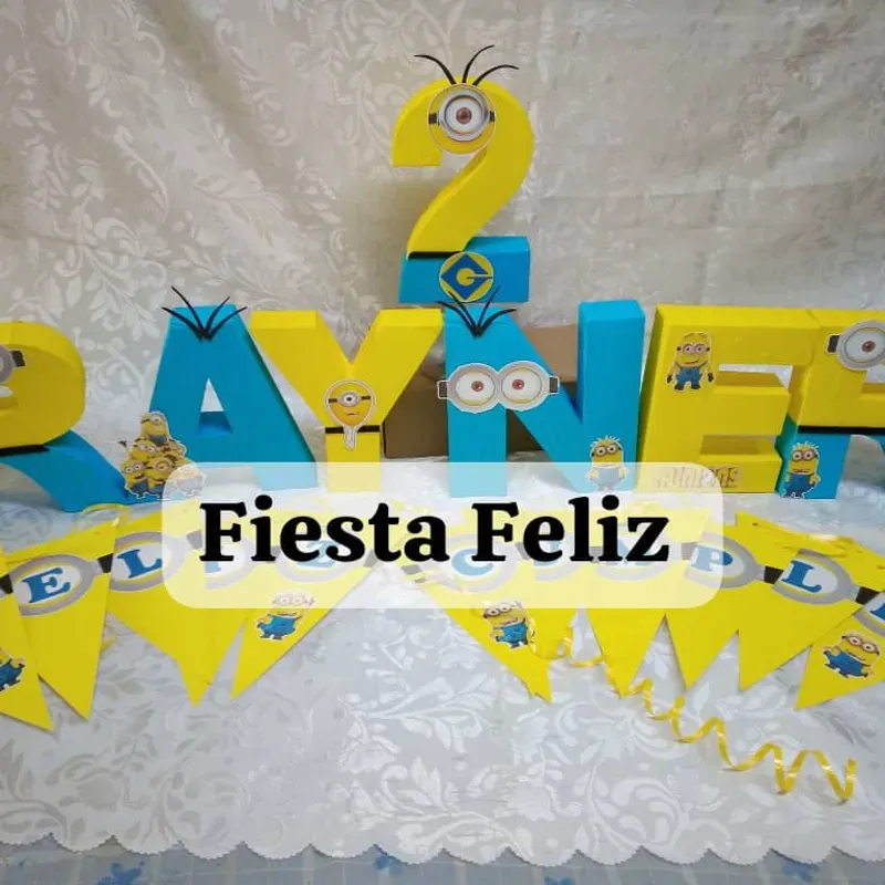 Letras en 3D Minion 