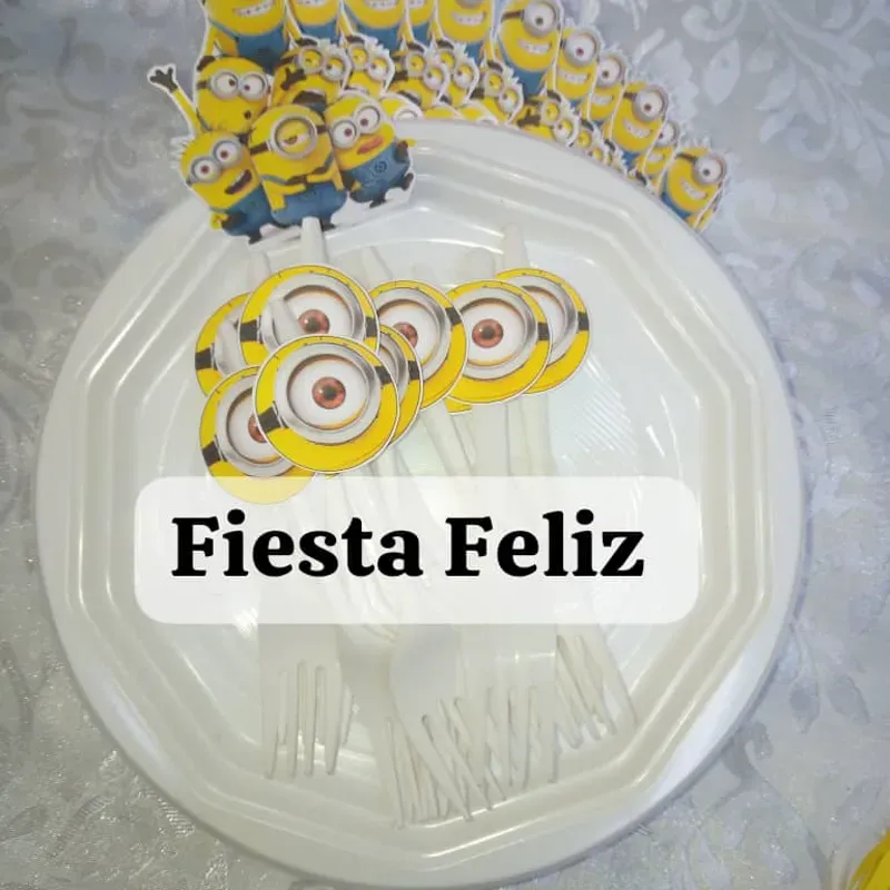 Platos decorados Minion 