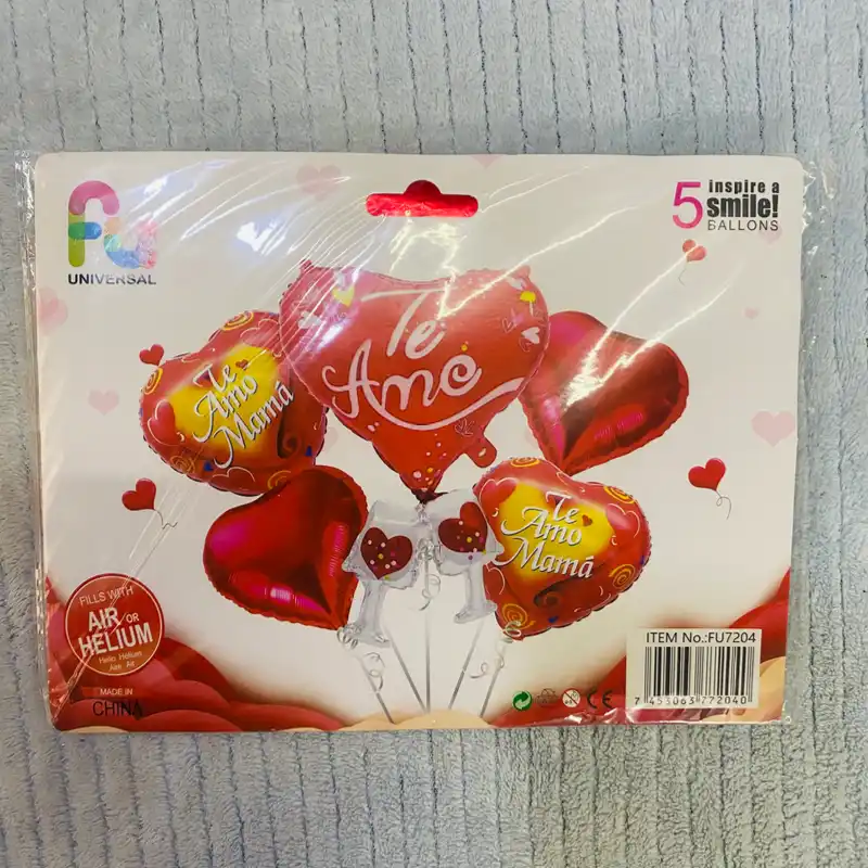 Conjunto de globos (Te amo) 