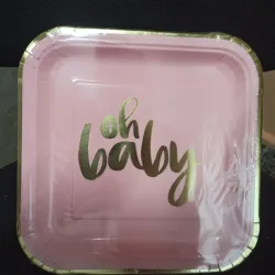 Platos Oh Baby rosado