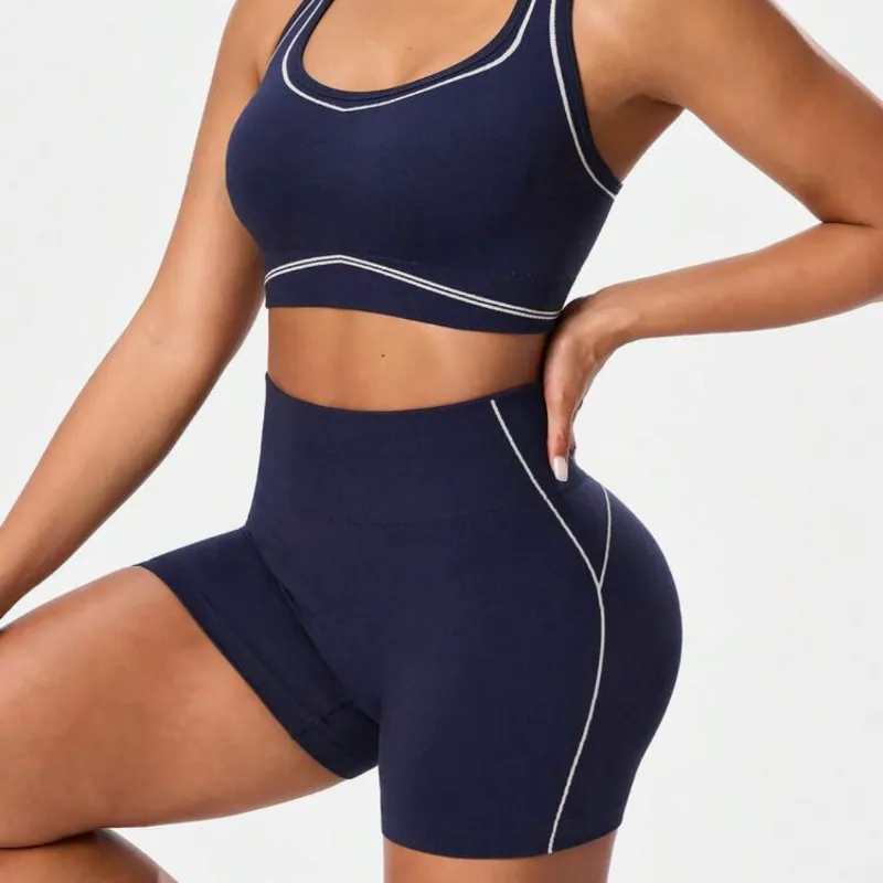 Conjunto azul corto mujer