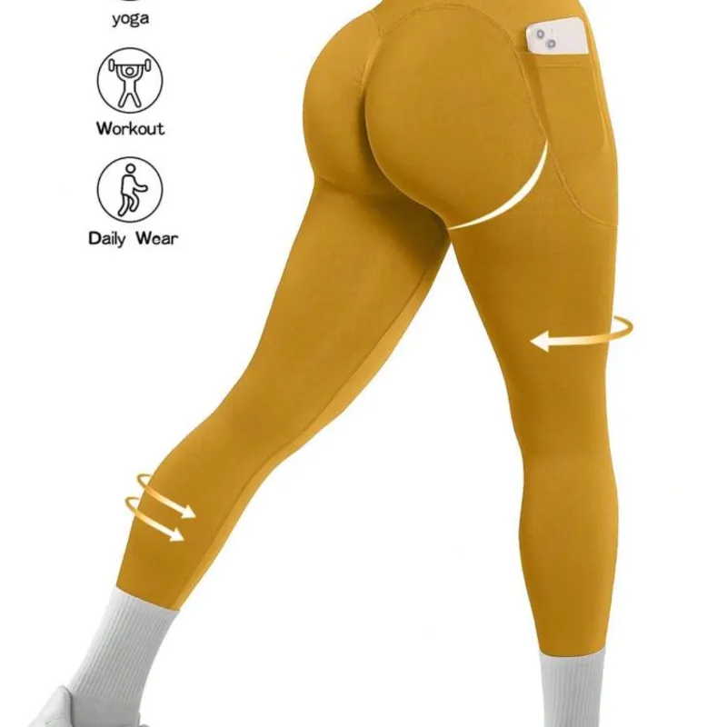 Leggings deportivos mostaza