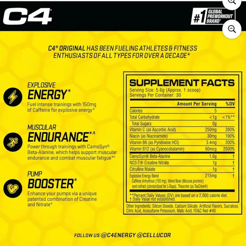 Pre-entreno C4 ORIGINAL