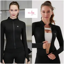 Abrigos deportivos elastizados zipper ajustable