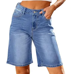 Bermuda de mezclilla color azul talla L/XL