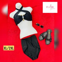 Bikini color negro detalle dorado talla XL/2XL