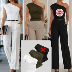 Blusas asimetricas de un hombro con manga y pico