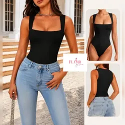 Body basico estilo camiseta color negro