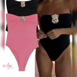 Bodys sin tirantes detalle dorado