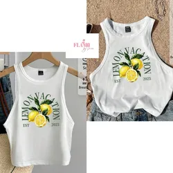 Camiseta blanca dibujo limones