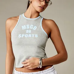 Camiseta gris Missguided solgan letras