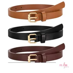 Cintos de moda hebilla dorada