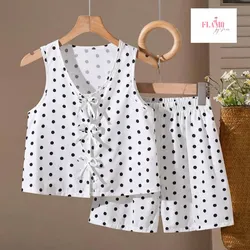 Conjunto de short y blusa Polka Dots