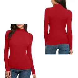 Enguatada elastizada color rojo de cuello alto