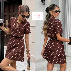 Enterizo Polka dots de mangas cortas