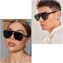 Gafas cuadradas unisex cristal y marco negro