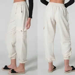 Jogger de puño color beige Forever21