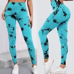 Leggin largo ajustado marmoleado levanta glúteos