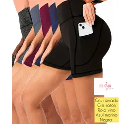 Licras cortas con bolsillos