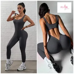 Mono ajustado al cuerpo tono lavado gris levanta glúteos