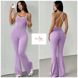 Mono campana malva y blanco levanta glúteos